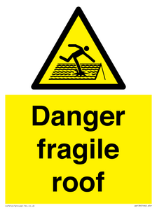danger fragile roof